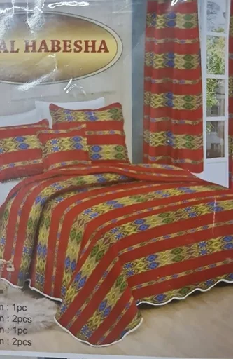 Royal Habesha mit vorhänge Bedcover  5pcs