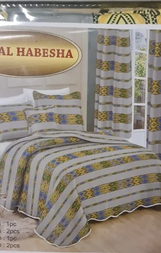 Royal Habesha mit vorhänge Bedcover  5pcs
