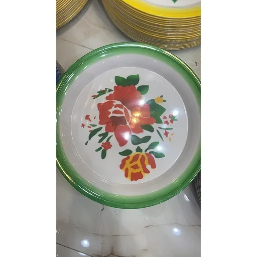 Enjera plate green( Senya)  6x