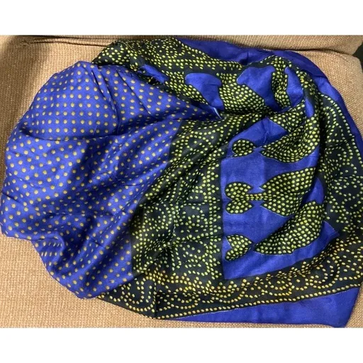 Raxo head scarf blue & yellow point