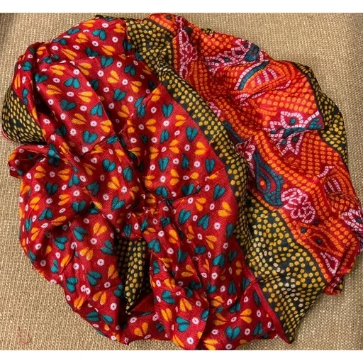 Raxo head scarf red & green flower