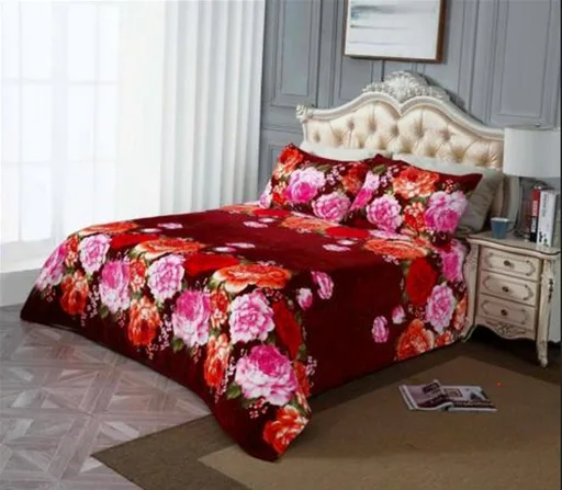3 Pcs pink flower blanket 