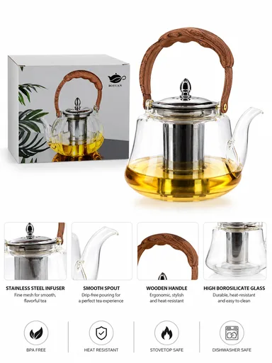 Glass tea cooker