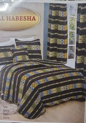 Royal Habesha mit vorhänge Bedcover  5pcs