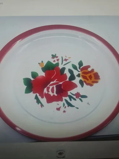 Enjera plate red( Senya)  6x