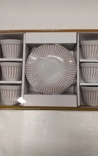 Coffee cups set red